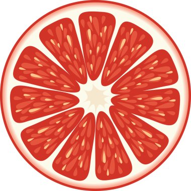 Kırmızı portakal dilim.