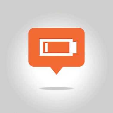 Pil yük simgesi. Düşük pil. 