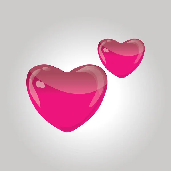 Red Glossing Heart Emoji — Stock Vector