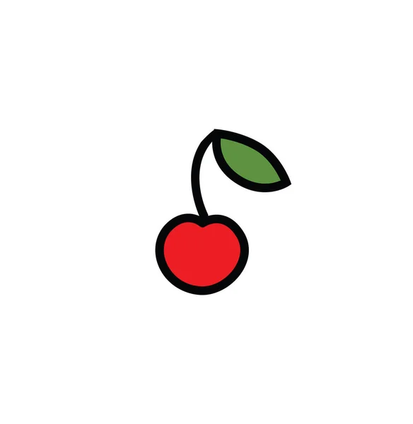 Cherry flat outline icon — Stock Vector