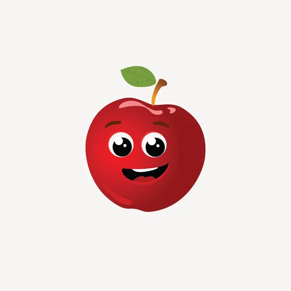 有趣的红苹果骚扰者 — 图库矢量图片