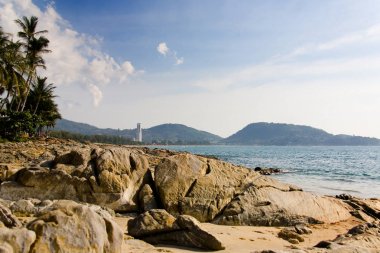 Tayland Phuket Adası. Patong şehir güzel görünüm.