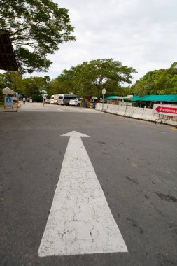Phuket, Tayland, Şubat 1, 2017: trafik işaretleri.