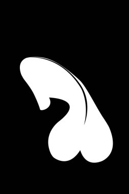 Soyut güzel bir çıplak kadın silüeti.