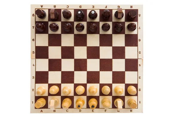 The figures are placed on the chessboard before the start of the