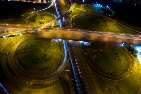 Junção rodoviária na fronteira de Moscovo: a estrada circular de Moscovo e a — Fotografia de Stock