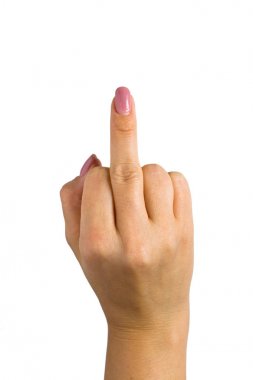 Bir kadın eli uygunsuz bir hareket gösterir.