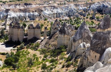 Kapadokya'nın sıradışı dağ manzarası. 