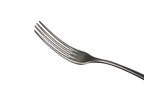 Metal fork on a white background. — Stock Photo, Image