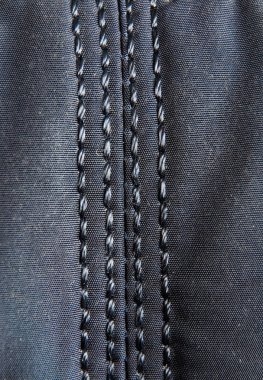 Bez konuları yakın çekim ile dikişli.