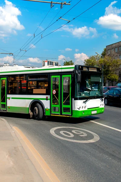 Bus passagier groen Stockafbeelding