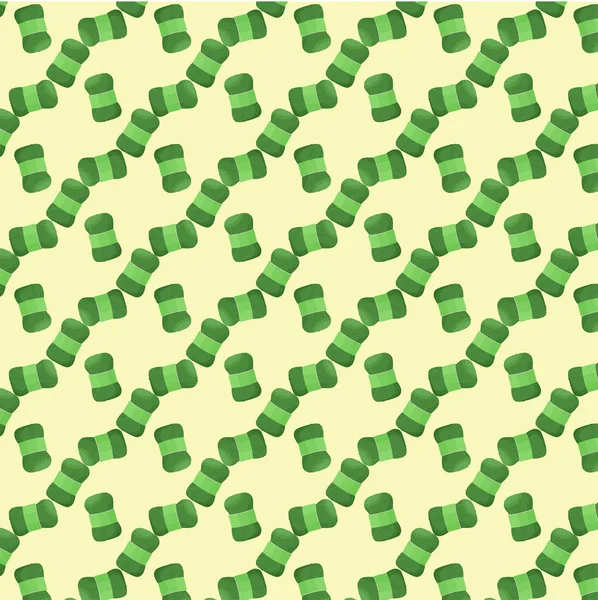 Kleurrijke patroon vectorillustratie met wollen groen — Stockvector