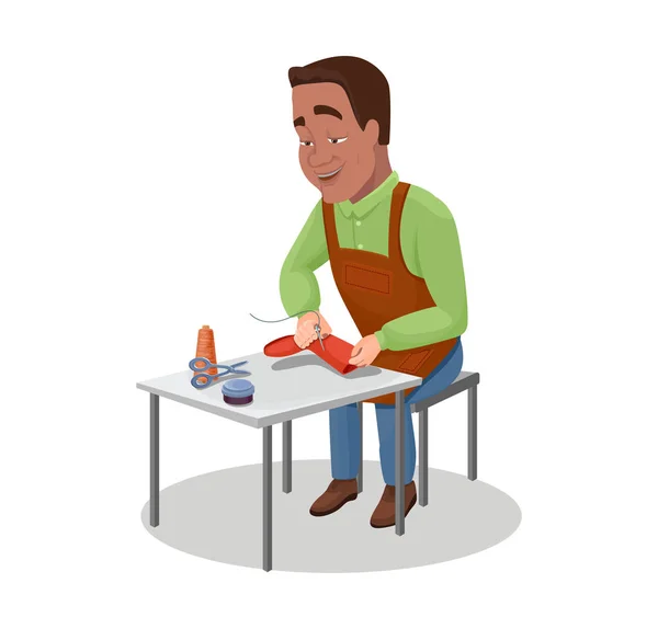 Shoemaker Repairing Man Shoes Sewing Shoe Footwear Fashion Objects