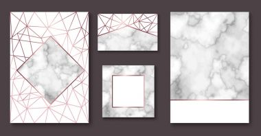 Mermer broşür düzen, kurumsal kimlik kümesi, kartvizit şablonu veya arka planda şık minimalist geometrik tarzı, taş, granit, altın doku, vektör moda duvar kağıdı, poster, kapak