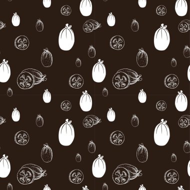 Yazdırma Feijoa vektör simgesi, tropikal egzotik yeşil meyve, şablon için menü, diyet infographics, etiket, broşür, el çizilmiş kroki