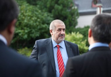 Kiev, Ukrayna 20 Haziran 2016: Lider, Kırım Tatar Kırım Tatar Ulusal Hareketi'nin lideri Ukrayna ve dünya çapında Refat Chubarov