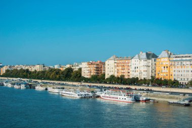 Budapeşte, Macaristan - 04 Ağustos 2017: Panoramik Danube RI için