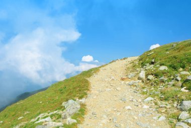 Bir yılan gibi iz yol yolu dağın bir t gidiş yönü