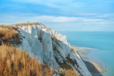 Beautiful famous chalk cliff Beachy Head at The Seven Sister nat clipart