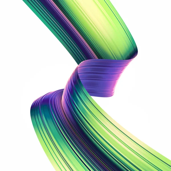 Colored Graphic Ribbon Isolated White Background — Stock Photo, Image
