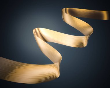 siyah zemin üzerine altın yaratıcı şerit Close-Up 