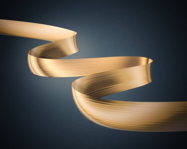 siyah zemin üzerine altın yaratıcı şerit Close-Up 