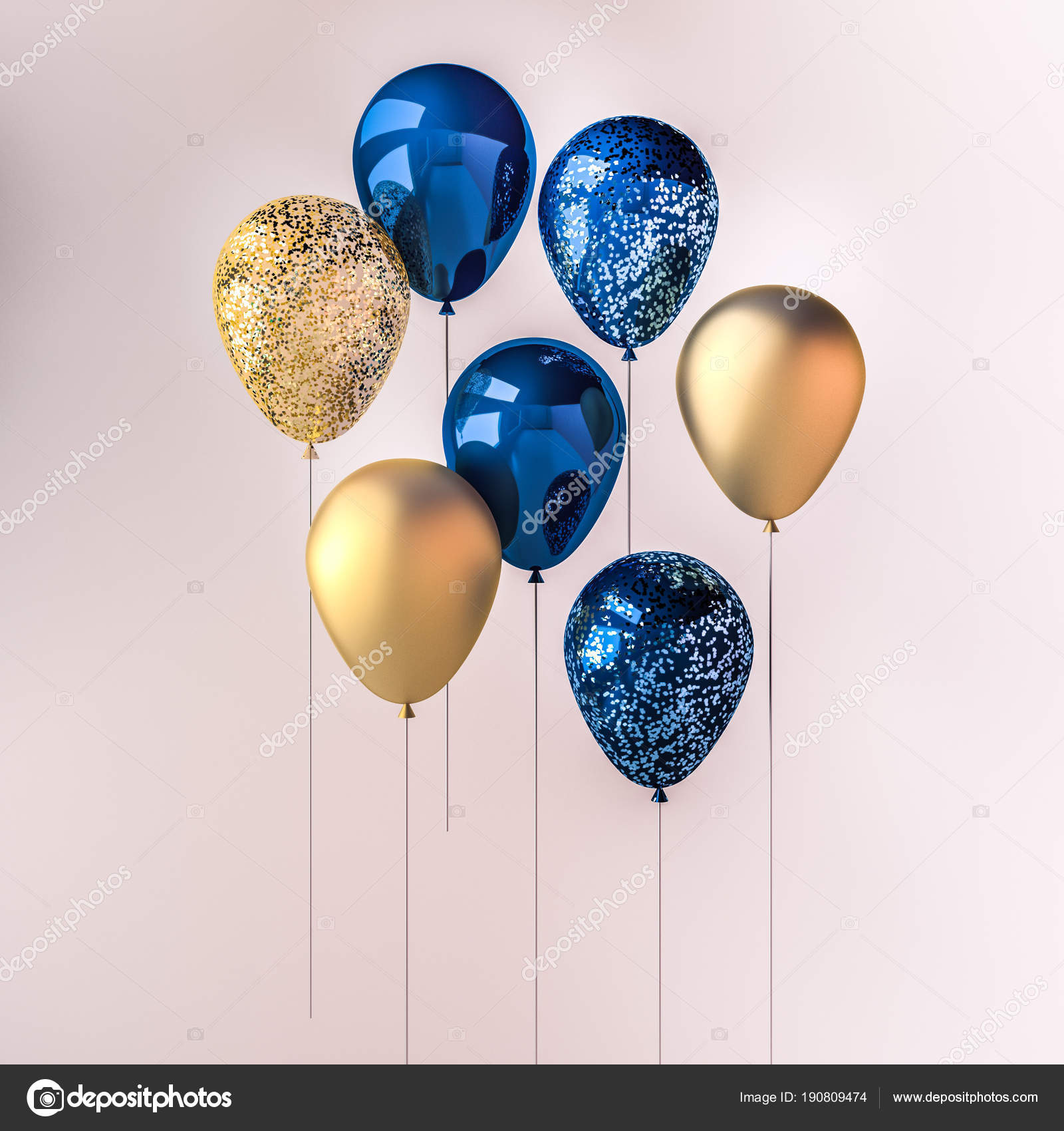 montón de globos dorados y plateados 3d realistas. decoración de
