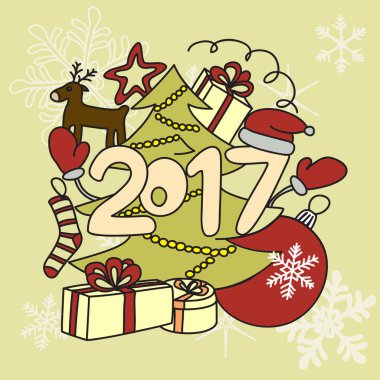 Görüntü kış aksesuarları. Noel ve yeni yıl 2017