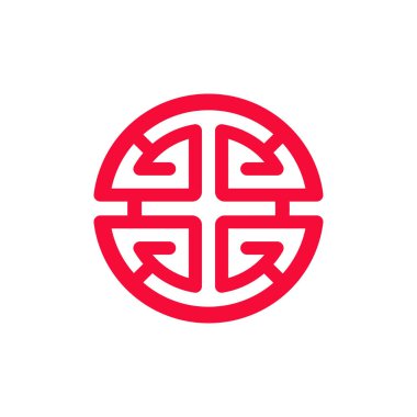 Çin refah sembolü Lu. Vektör illüstrasyonu