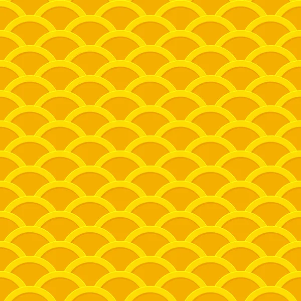 Patrón ondulado amarillo sin costuras de monedas de oro — Archivo Imágenes Vectoriales