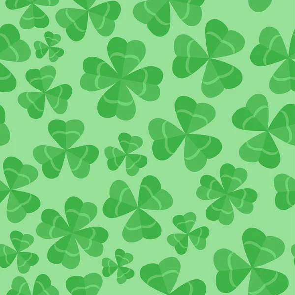Seamless pattern clover leaves. St. Patricks day — 스톡 벡터