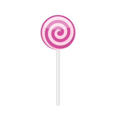 Lollipop candy with purple spiral pattern 
