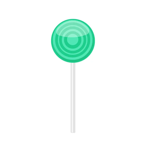 Lollipop candy with turquoise rings pattern — Wektor stockowy