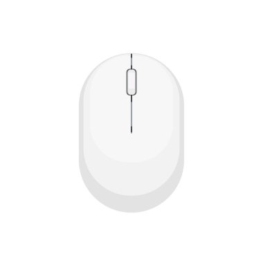 Beyaz bilgisayar faresi beyaz arkaplanda izole edildi 