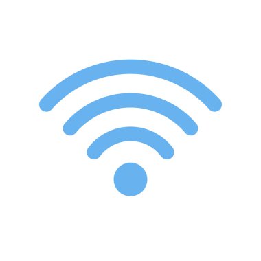 Beyaz arkaplanda kablosuz ağ simgesi simgesi izole edildi