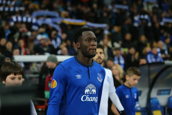 Uefa Avrupa Ligi yuvarlak 16 ikinci bacak maç Dinamo ve Everton arasında önce Romelu Lukaku portre
