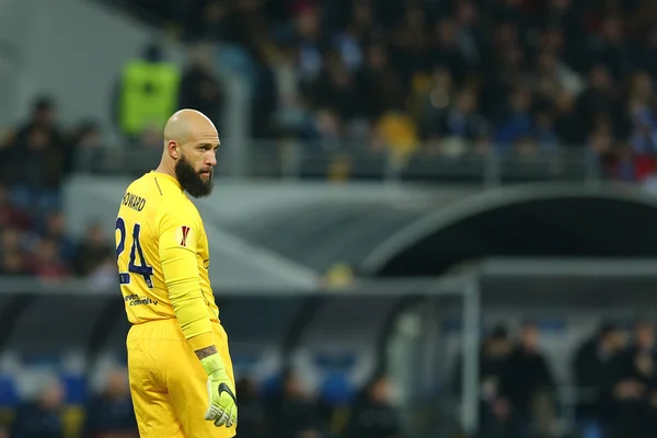 Tim Howard, Uefa Avrupa Ligi yuvarlak 16 ikinci bacak maç Dinamo ve Everton arasında