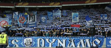 FC Dinamo Kiev ultras, Uefa Avrupa Ligi yuvarlak 16 ikinci bacak maç Dinamo ve Everton arasında