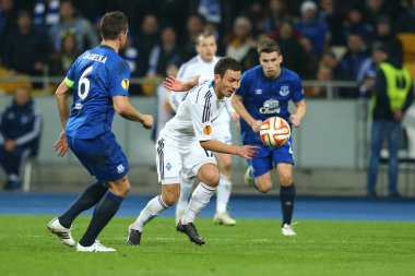 Serhiy Rybalka topla, Uefa Avrupa Ligi yuvarlak 16 ikinci bacak maç Dinamo ve Everton arasında