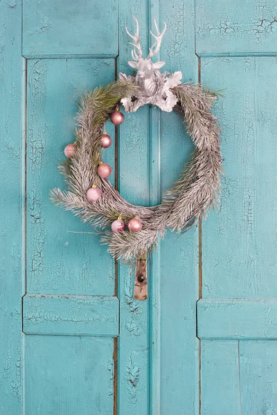 Christmas door wreath.  Festive mood