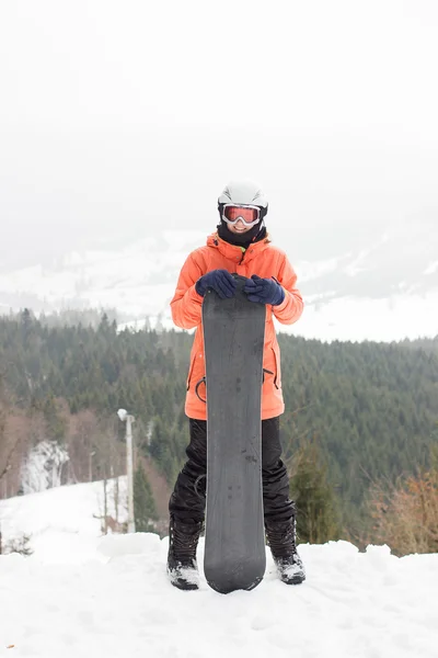 Κορίτσι με ένα snowboard — Φωτογραφία Αρχείου