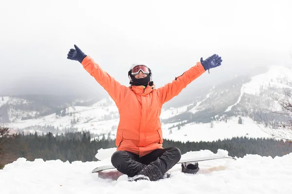 Κορίτσι με ένα snowboard — Φωτογραφία Αρχείου