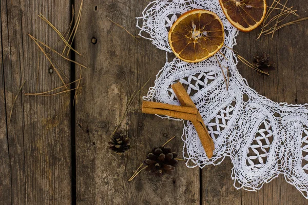 Canela y naranja seca — Foto de Stock