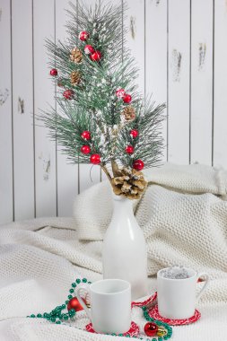 Noel ağacı bir vazoda