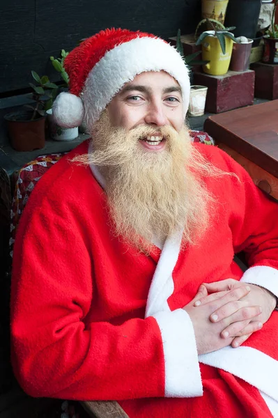 Vrolijke Santa. Nieuwjaar concept. — Stockfoto