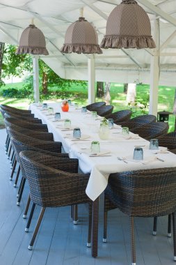 Hizmet tablo, olay için hazırlık.