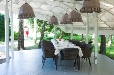 Hizmet tablo, olay için hazırlık.