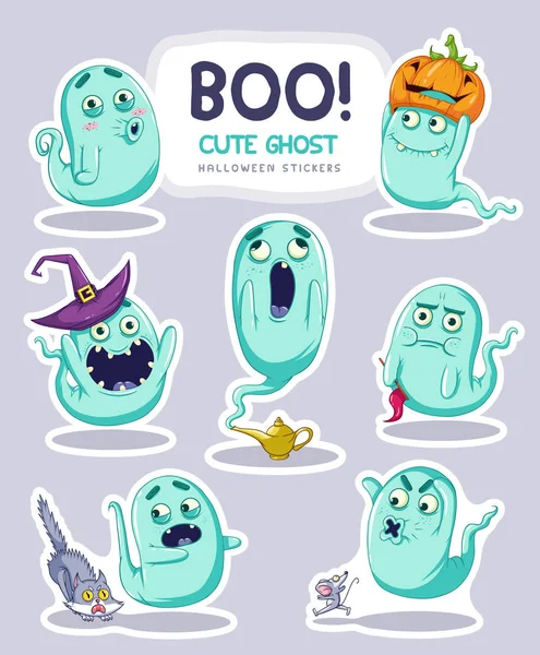 Set van Halloween stickers — Stockvector