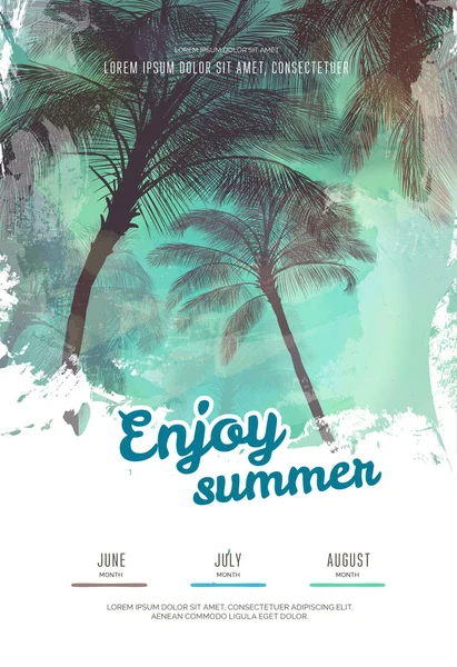 Summer party plakat szablon — Wektor stockowy