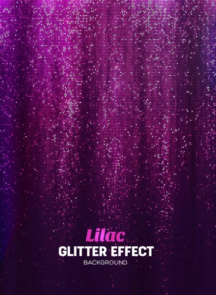 Magic Glitter Background in lilac Color. Poster Backdrop with Shine Elements. — Stock Vector